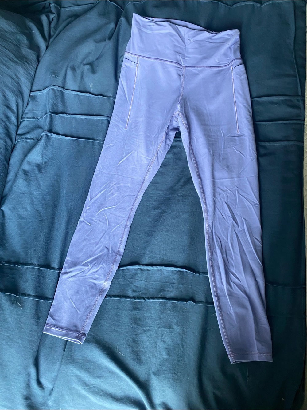 Athleta Lavender High-Rise Women’s Transcend Stash Performance Leggings